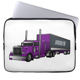 Housse Pour Ordinateur Portable Illustration de camion semi-remorque