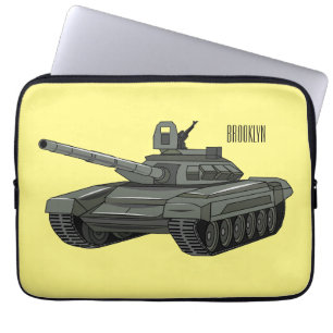 Housse Pour Ordinateur Portable Illustration de caricature de réservoir