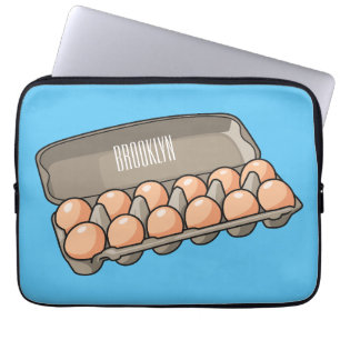 Housse Pour Ordinateur Portable Illustration de carton d'oeufs