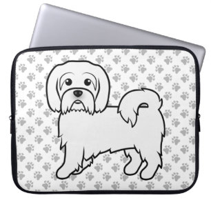 Housse Pour Ordinateur Portable Illustration de chien de dessin animé mignon Coton