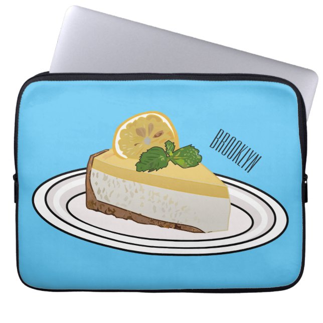 Housse Pour Ordinateur Portable Illustration de citron cheesecake (Devant)