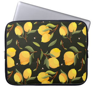 Housse Pour Ordinateur Portable Illustration de citron : motif transparent peint à