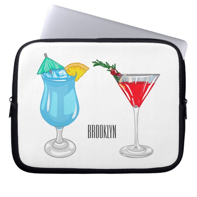 Housse Pour Ordinateur Portable Illustration de cocktail (Devant)