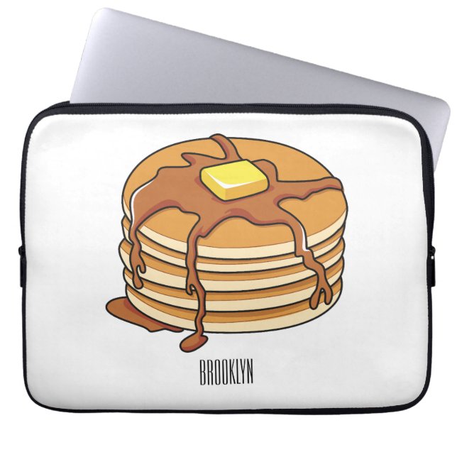 Housse Pour Ordinateur Portable Illustration de dessin animé de Pancake (Devant)