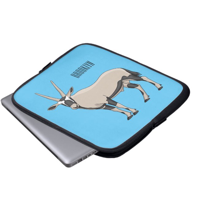 Housse Pour Ordinateur Portable Illustration de dessin animé Oryx (Devant bas)