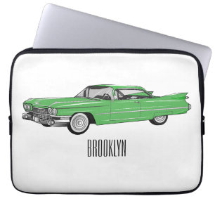 Housse Pour Ordinateur Portable Illustration de dessin de voiture classique 1959