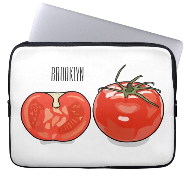 Housse Pour Ordinateur Portable Illustration de dessin sur la tomate (Devant)