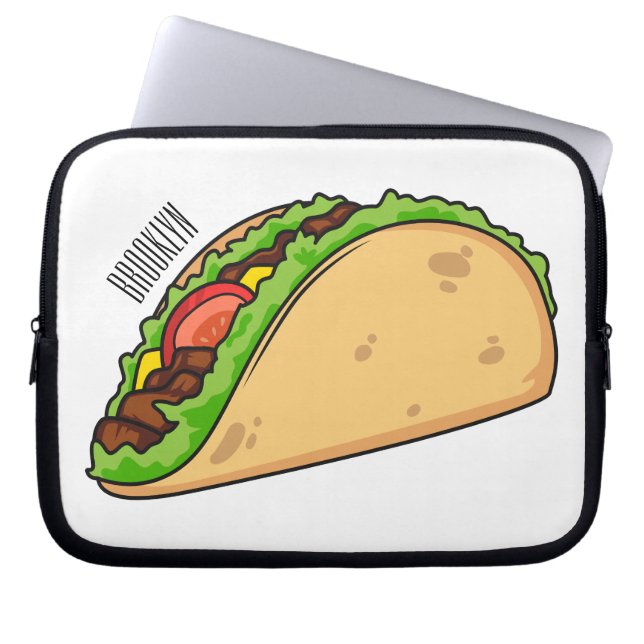 Housse Pour Ordinateur Portable Illustration de dessin sur Taco (Devant)