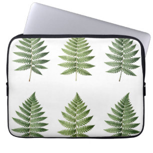 Housse Pour Ordinateur Portable Illustration de feuilles de fougère botanique vint