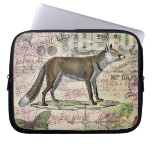 Housse Pour Ordinateur Portable Illustration de Fox Wildlife Vintage Animal