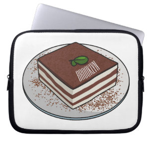 Housse Pour Ordinateur Portable Illustration de gâteau de Tiramisu