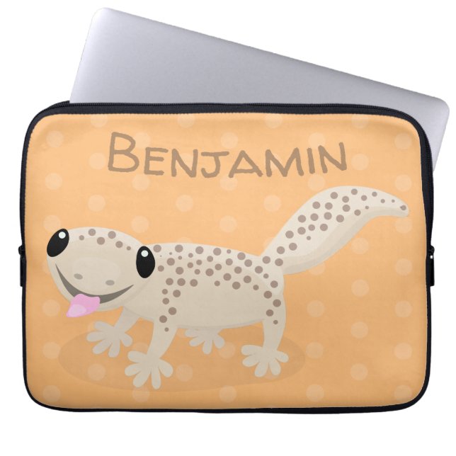 Housse Pour Ordinateur Portable Illustration de gecko tan tan mignon (Devant)