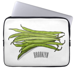 Housse Pour Ordinateur Portable Illustration de haricots verts