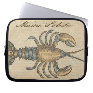 Housse Pour Ordinateur Portable Illustration de homard, fruits de mer du Maine