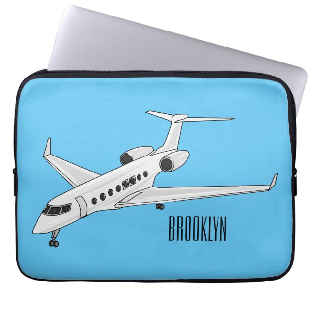 Housse Pour Ordinateur Portable Illustration de jet privé (Devant)