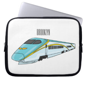 Housse Pour Ordinateur Portable Illustration de la bande dessinée d'un train à bal