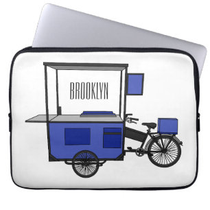 Housse Pour Ordinateur Portable Illustration de la charrette alimentaire