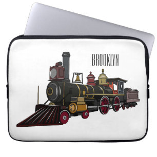 Housse Pour Ordinateur Portable Illustration de la locomotive à vapeur