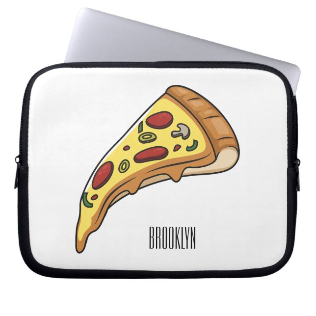 Housse Pour Ordinateur Portable Illustration de la pizza (Devant)