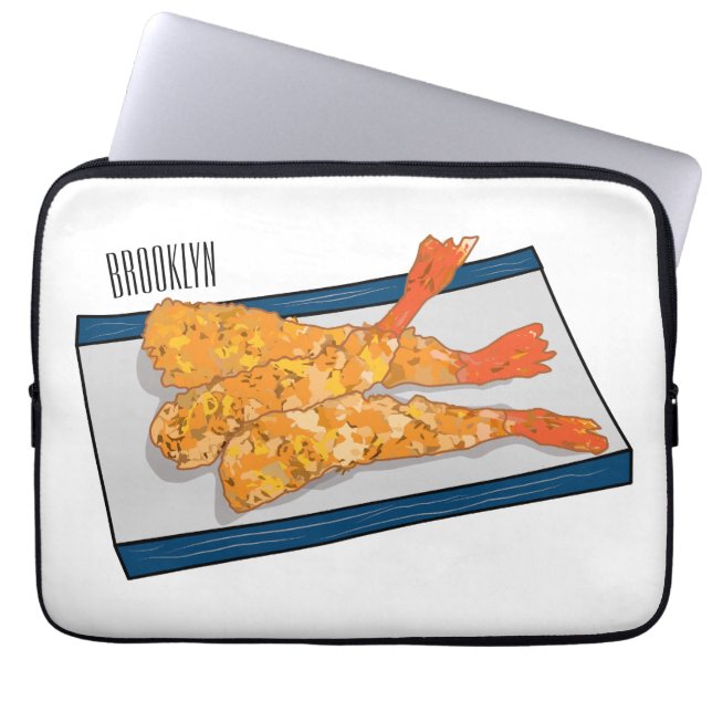 Housse Pour Ordinateur Portable Illustration de la tempura crevette (Devant)