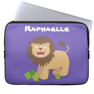 Housse Pour Ordinateur Portable Illustration de l'effervescence de lions heureux