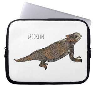 Housse Pour Ordinateur Portable Illustration de lézard à cornes de Regal