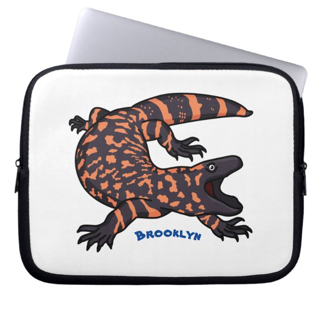 Housse Pour Ordinateur Portable Illustration de lézard géant affamé (Devant)