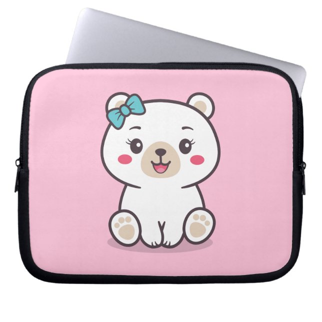 Housse Pour Ordinateur Portable Illustration de l'ours en peluche (Devant)