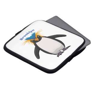 Housse Pour Ordinateur Portable Illustration de mignon macaroni pingouin