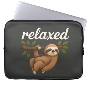 Housse Pour Ordinateur Portable Illustration de paresseux détendu drôle et mignon