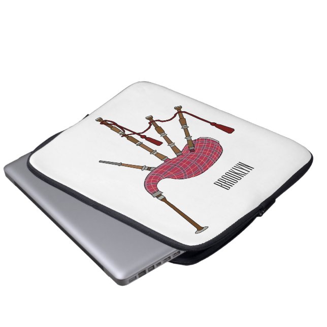 Housse Pour Ordinateur Portable Illustration de pipes (Devant bas)