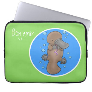Housse Pour Ordinateur Portable Illustration de platypus bébé très heureux