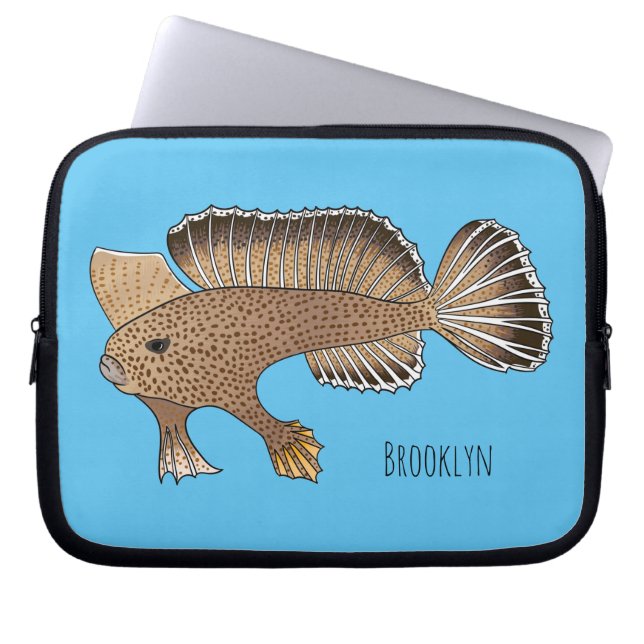 Housse Pour Ordinateur Portable Illustration de poisson à main (Devant)