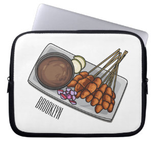 Housse Pour Ordinateur Portable Illustration de Satay