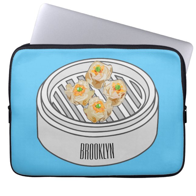 Housse Pour Ordinateur Portable Illustration de Shumai dim sum (Devant)