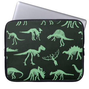 Housse Pour Ordinateur Portable Illustration de silhouette Vintage des os de dinos