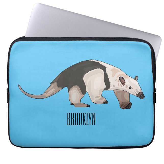 Housse Pour Ordinateur Portable Illustration de Tamandua (Devant)
