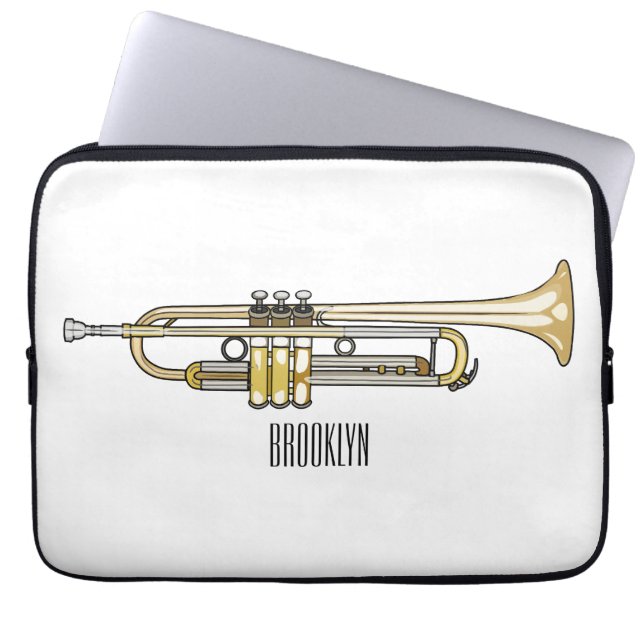 Housse Pour Ordinateur Portable Illustration de trompette (Devant)