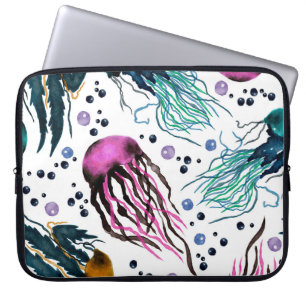 Housse Pour Ordinateur Portable Illustration dessinée à la main. Motif sans coutur