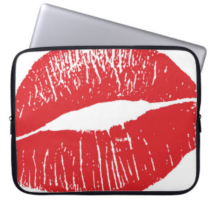 Housse Pour Ordinateur Portable Illustration d'impression des lèvres rouges vintag