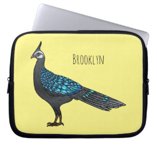 Housse Pour Ordinateur Portable Illustration d'oiseau de faisan paon de Palawan