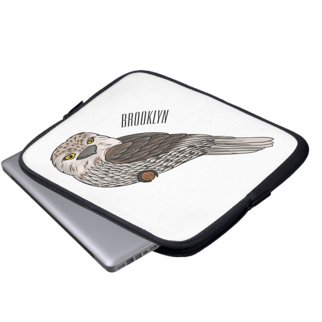 Housse Pour Ordinateur Portable Illustration d'oiseau de Tawny frogmouth (Devant bas)
