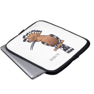 Housse Pour Ordinateur Portable Illustration d'oiseau huppé d'Eurasie