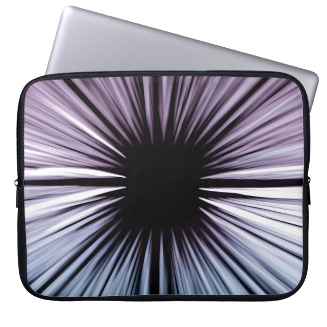 Housse Pour Ordinateur Portable Illustration d'optique blanche et noire (Devant)