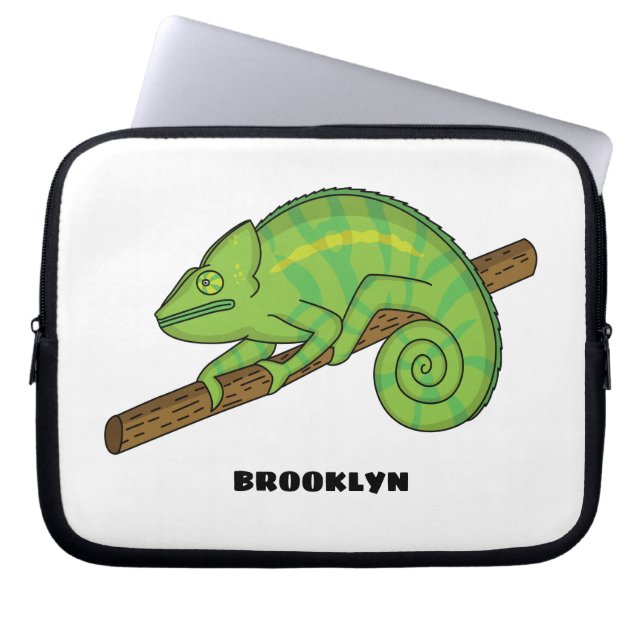 Housse Pour Ordinateur Portable Illustration du caméléon de la parson (Devant)