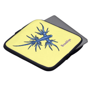 Housse Pour Ordinateur Portable Illustration du dragon bleu des limaces de mer