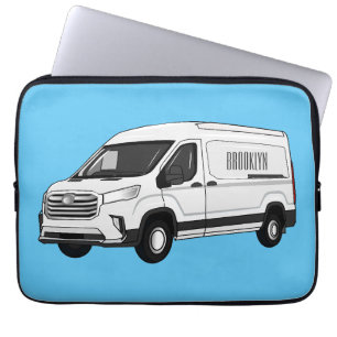 Housse Pour Ordinateur Portable Illustration du fourgon de livraison