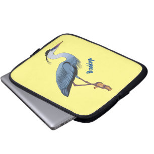 Housse Pour Ordinateur Portable Illustration du grand héron bleu
