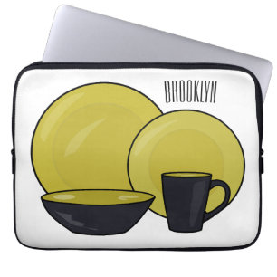 Housse Pour Ordinateur Portable Illustration du jeu de produits de table