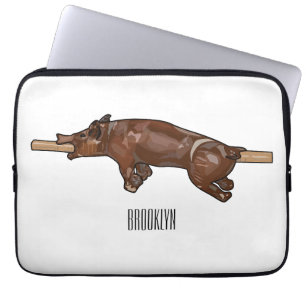 Housse Pour Ordinateur Portable Illustration du rôti de porc / rôti de porc